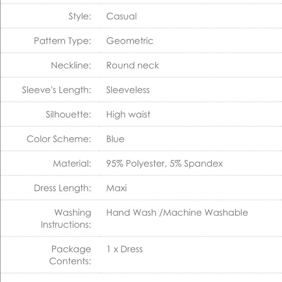 Geometric print maxi dress NWOT - Picture 5 of 5